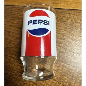 Vintage Pepsi Cola Large Footed 32 Ounce Drinking Tumbler Glass‎ Pedestal